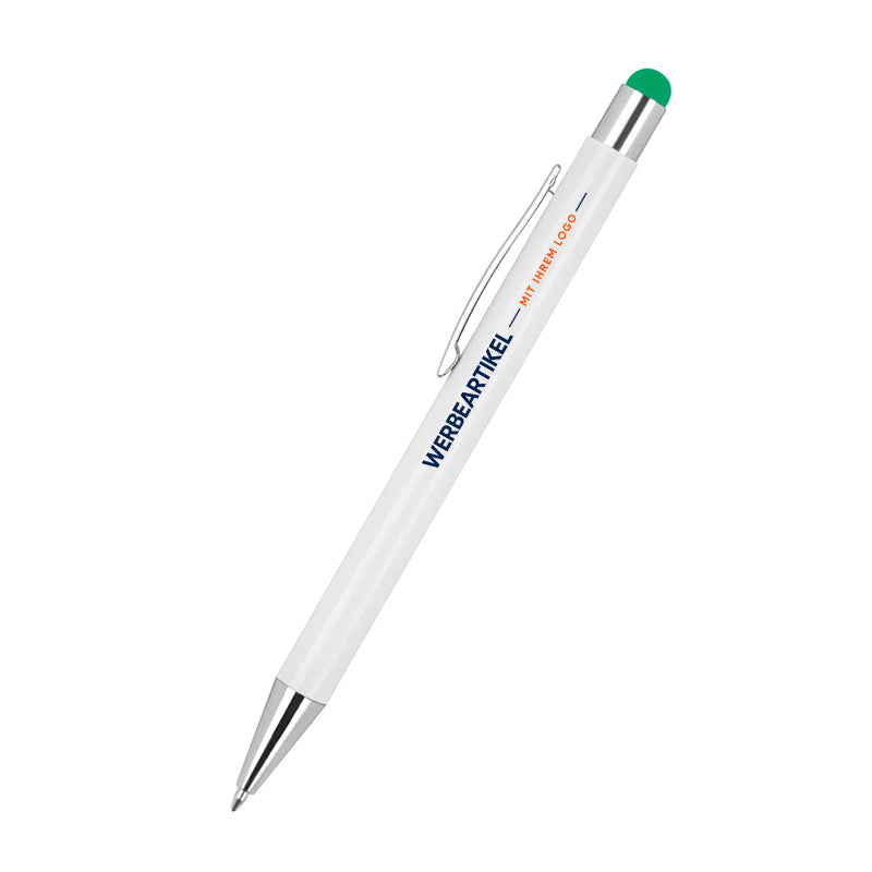 Kugelschreiber aus Aluminium mit gummierter Oberfläche Morgen-zoom-