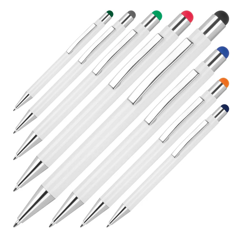 Kugelschreiber aus Aluminium mit gummierter Oberfläche Morgen-3
