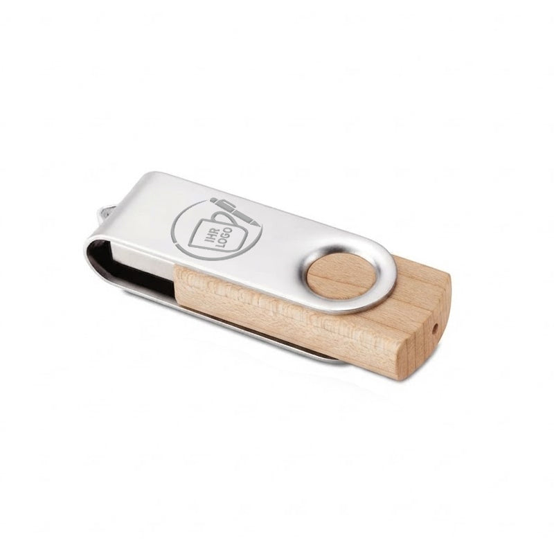 USB Stick aus hellem Holz 4GB KLAUDIA
