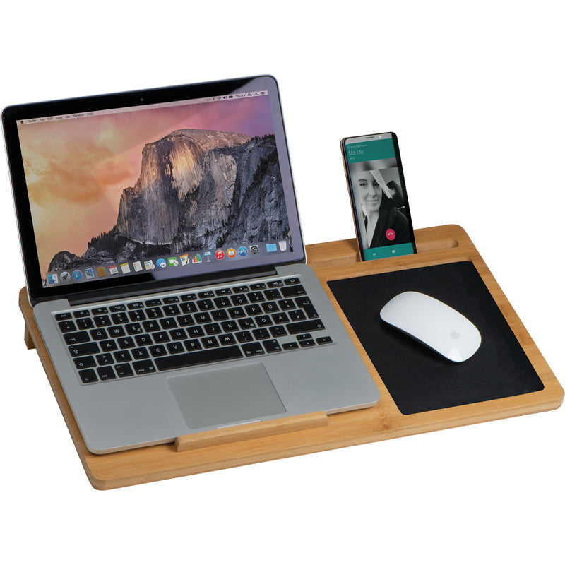 Laptopunterlage mit Mousepad und Handyhalter HIPOLIT-zoom-