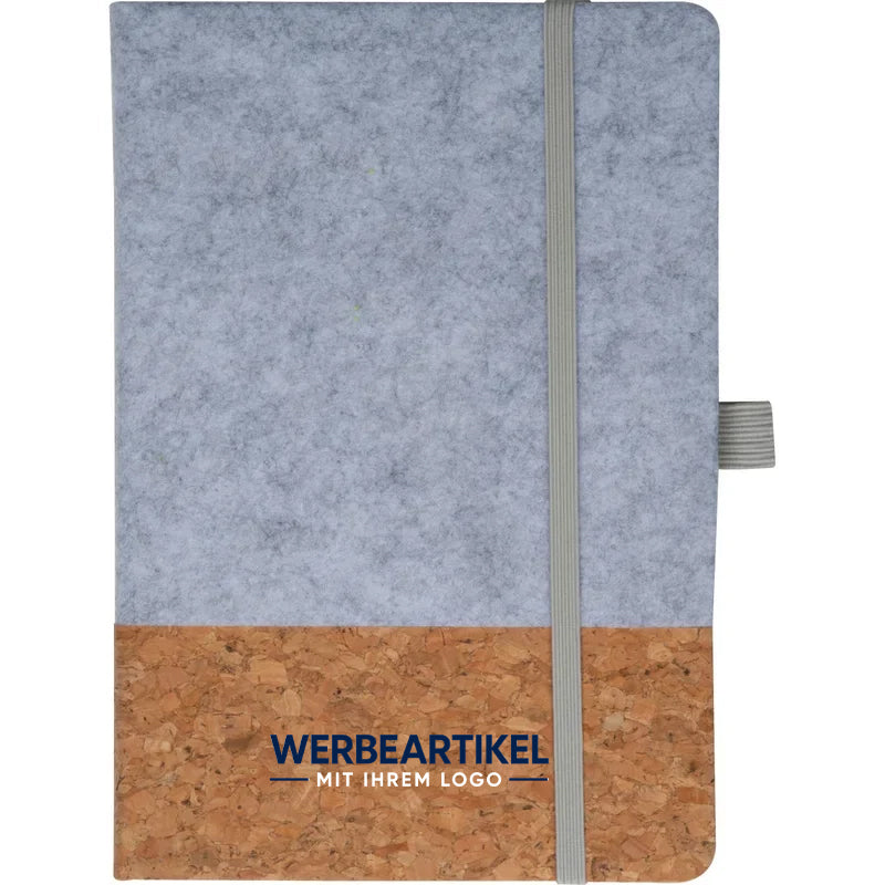 A5 Notizbuch mit Cover aus Kork und Filz TERESA-1