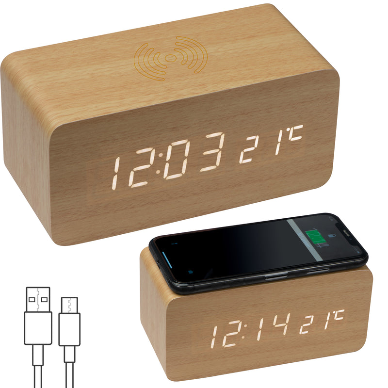 Schreibtischuhr mit intergriertem Charger DELILAH-zoom-