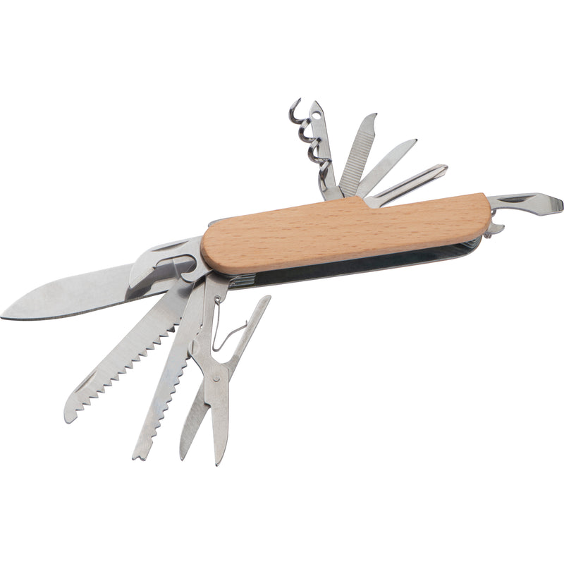 Taschenmesser aus Edelstahl mit Holzummantelung NAPOLEONE-zoom-