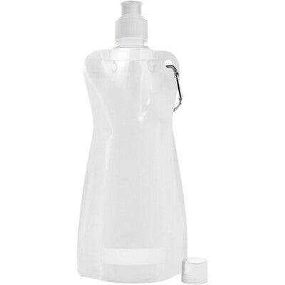 Trinkflasche 420 ml mit Karabinerhaken, faltbar