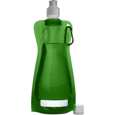Trinkflasche 420 ml mit Karabinerhaken, faltbar-zoom-