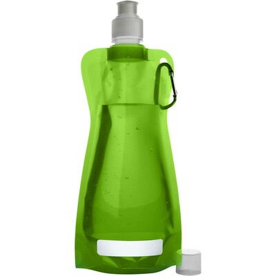 Trinkflasche 420 ml mit Karabinerhaken, faltbar-zoom-