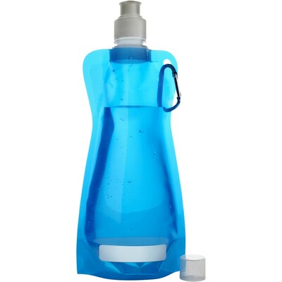 Trinkflasche 420 ml mit Karabinerhaken, faltbar-zoom-